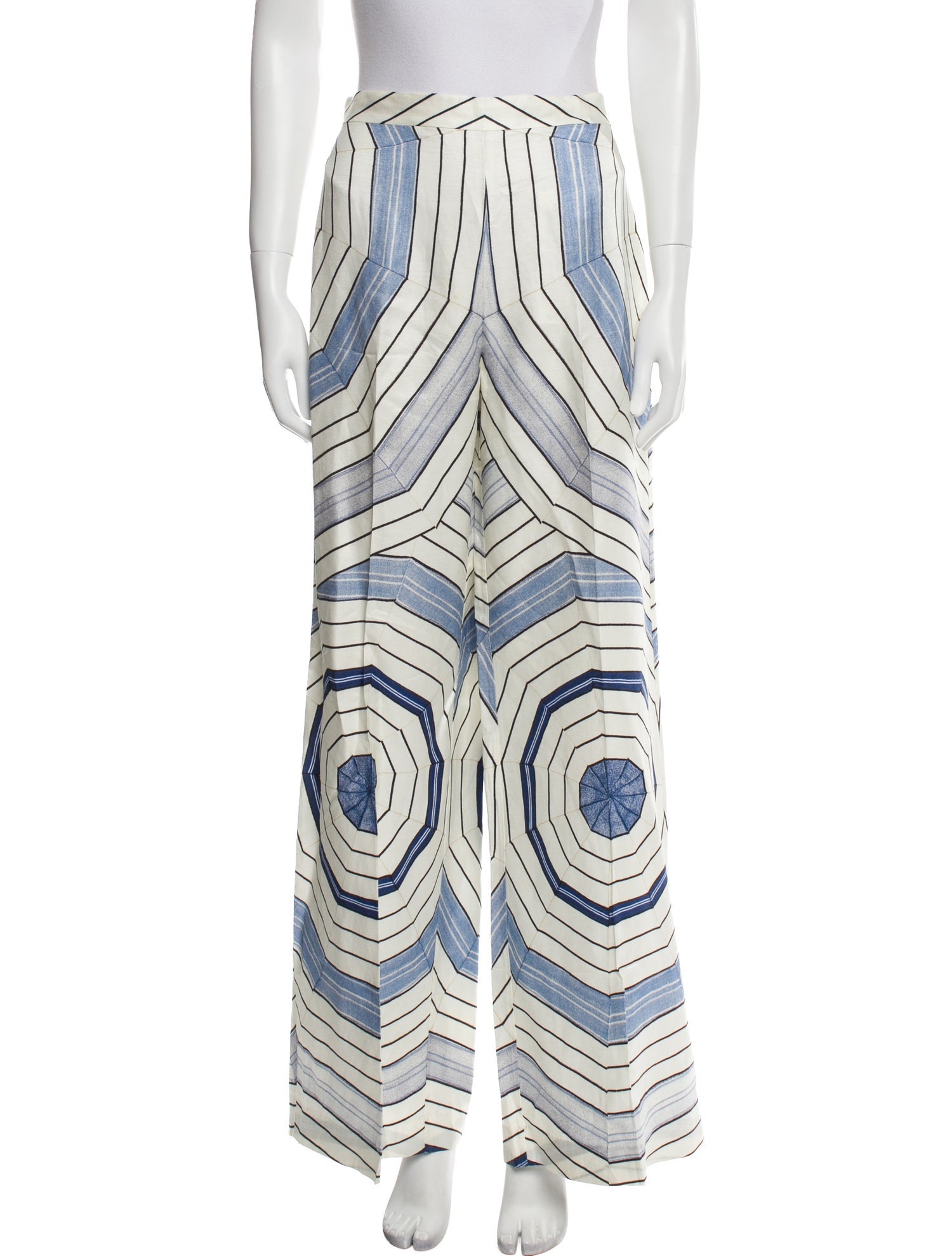 Sandro x Louise Bourgeois Striped Wide Leg Pants