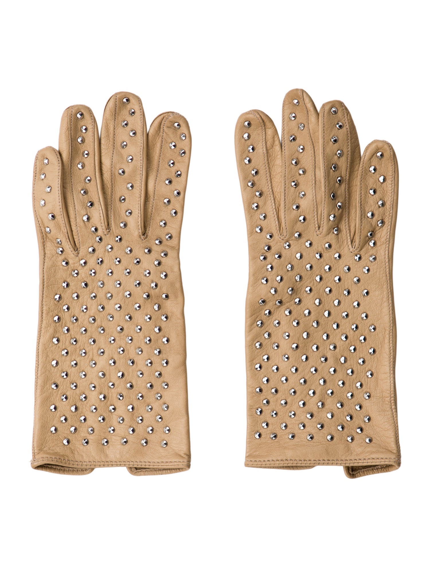 Seymoure Leather Gloves With Studded Accents