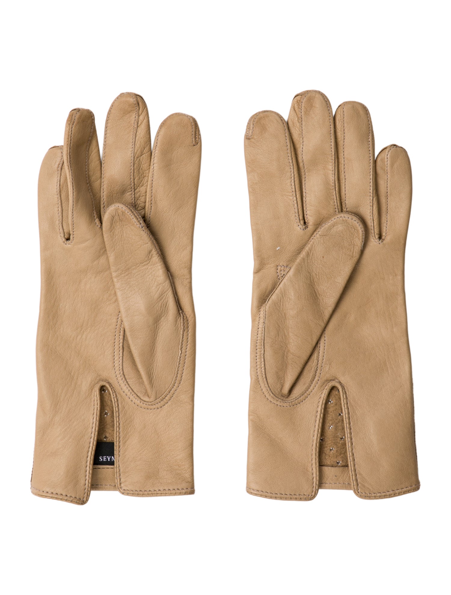 Seymoure Leather Gloves With Studded Accents