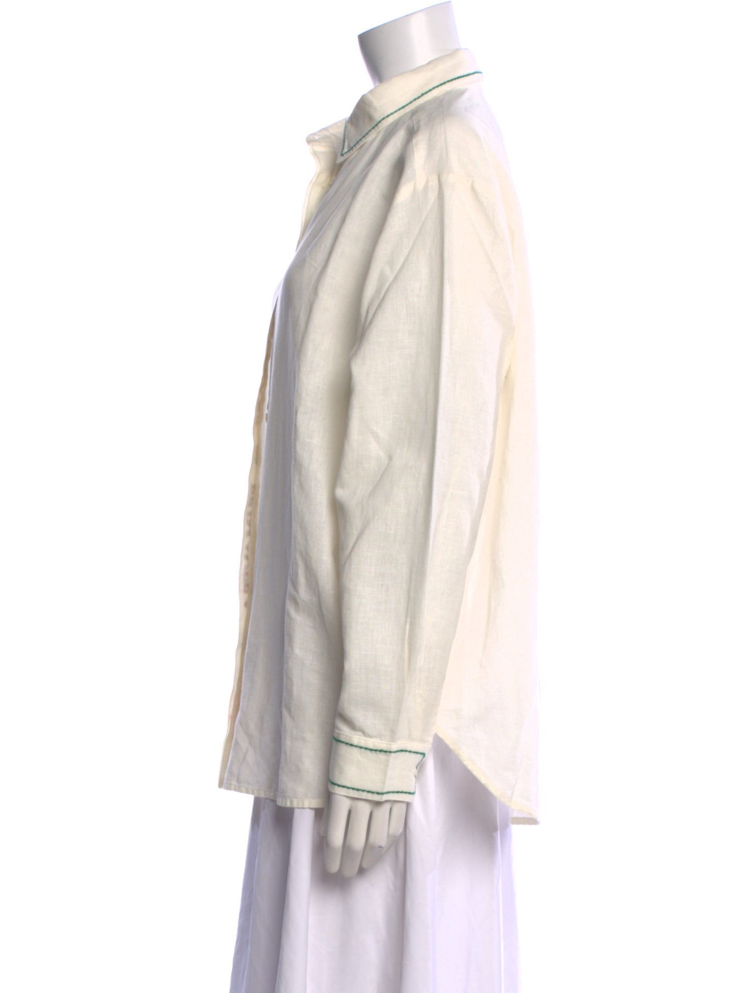 Sezane x Lucia Vergara Long Sleeve Button-Up Top