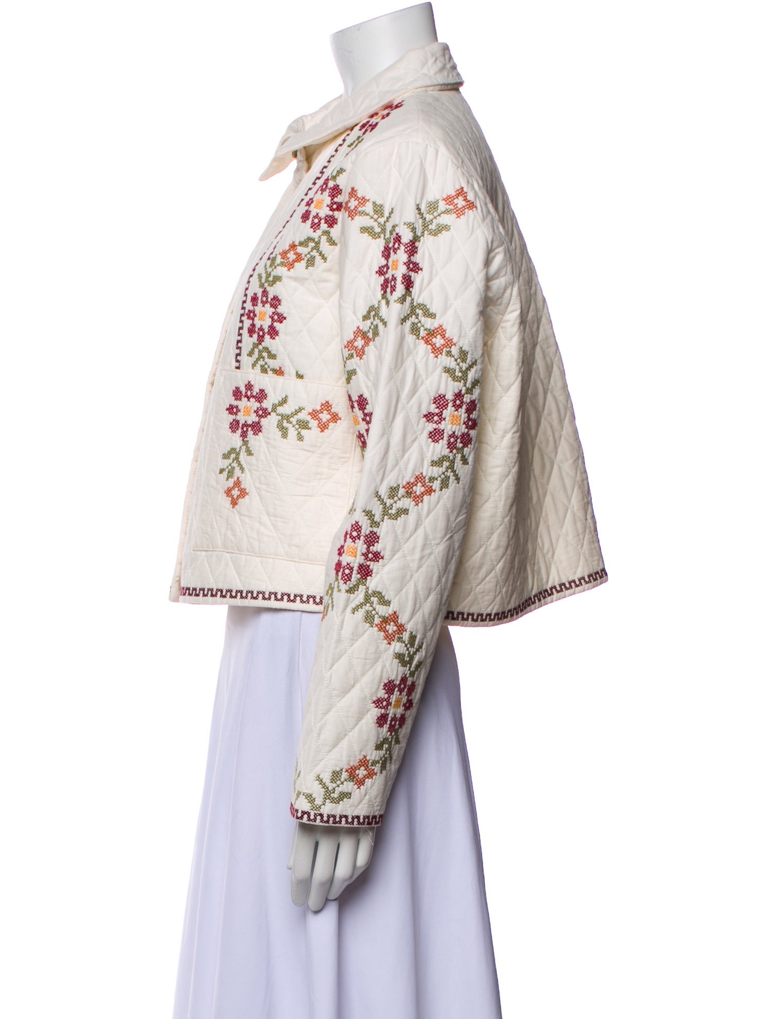 Sezane x Lucia Vergara Floral Print Bomber Jacket