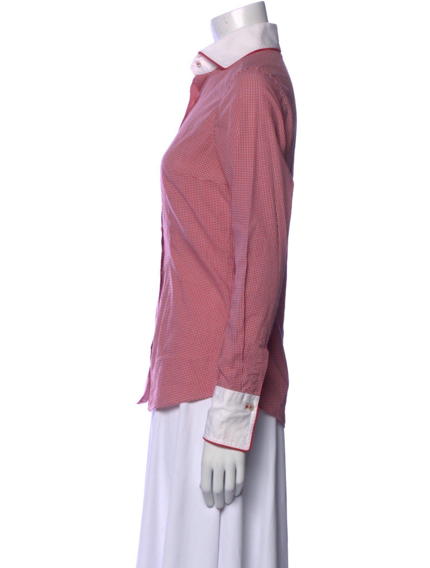 Susanne Spatt Plaid Print Long Sleeve Button-Up Top