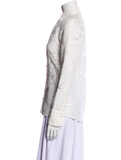 Susanne Spatt Lace Pattern Long Sleeve Button-Up Top
