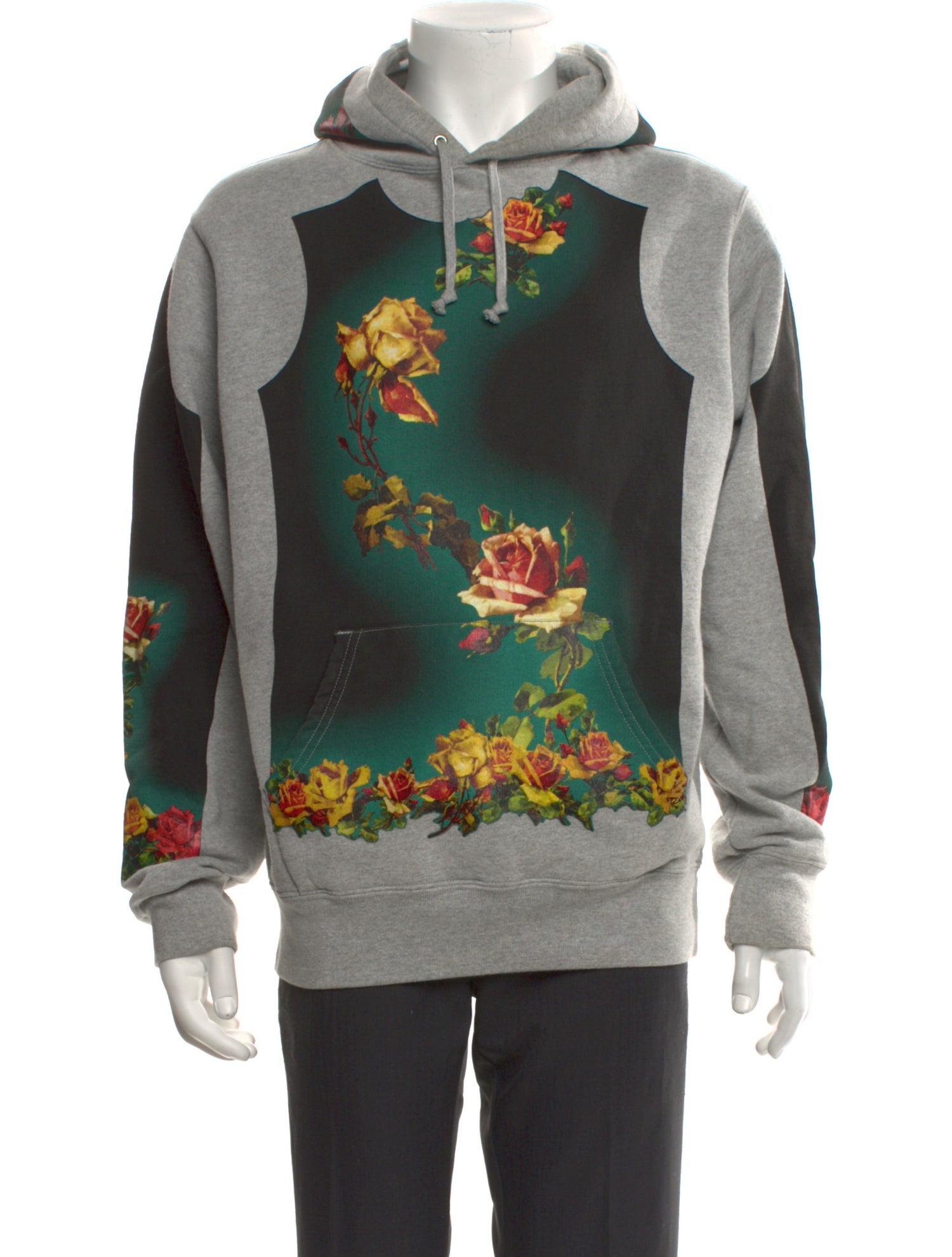 Supreme x Jean Paul Gaultier Floral Print Crew Neck Hoodie