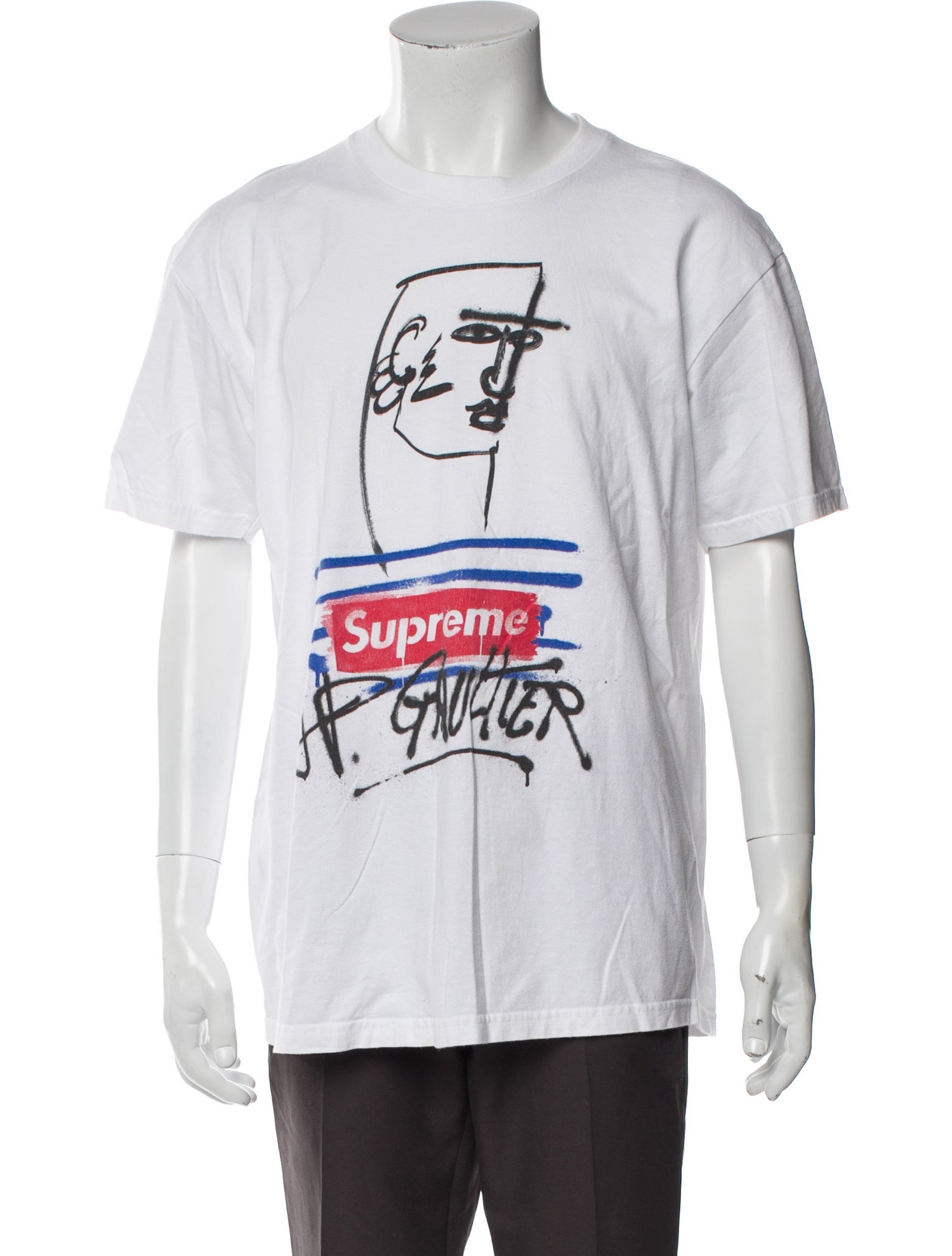 Supreme x Jean Paul Gaultier Graphic Print Crew Neck T-Shirt