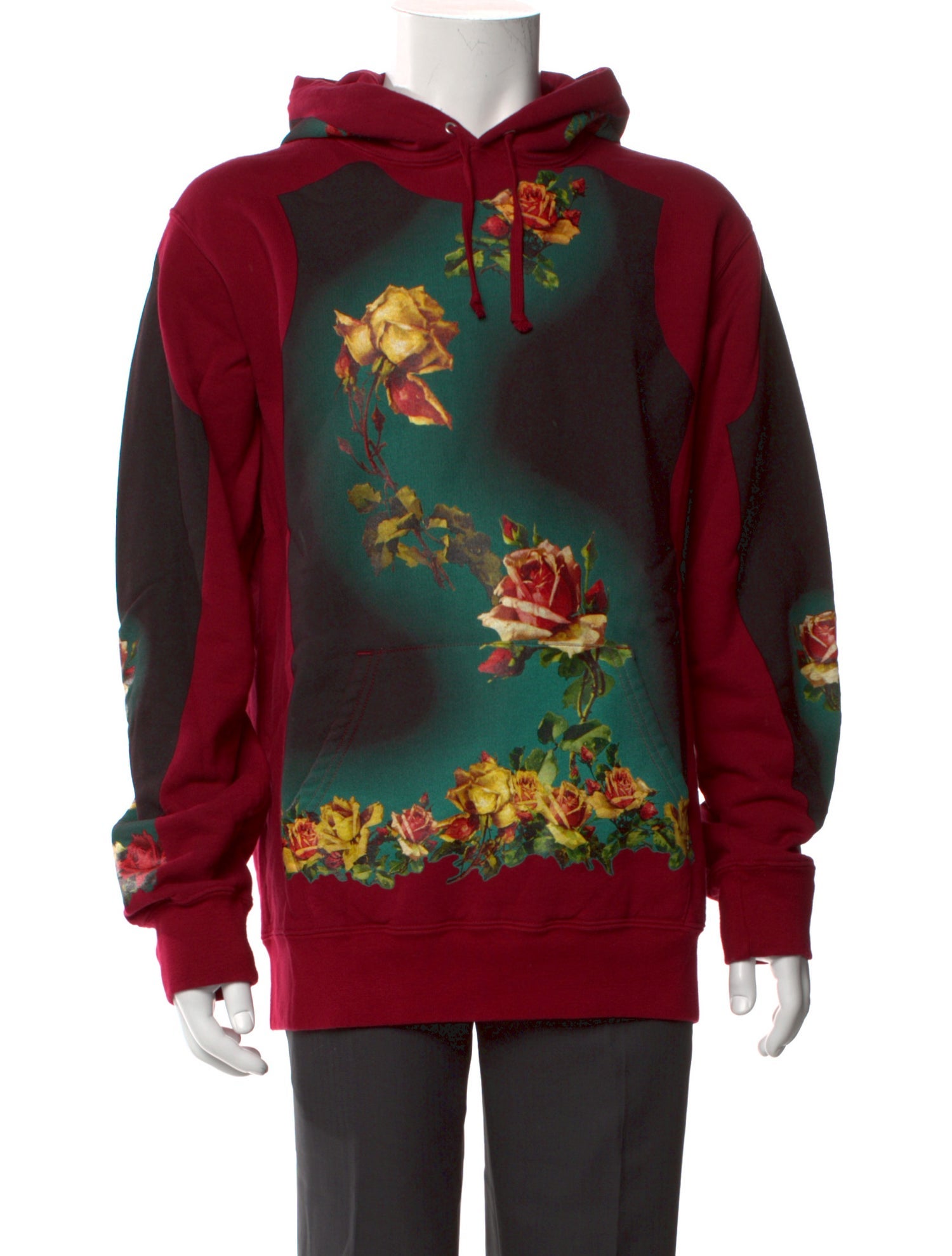 Supreme x Jean Paul Gaultier Floral Print Crew Neck Hoodie