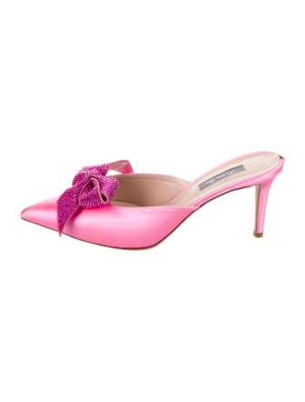 Sarah Jessica Parker Satin Bow Accents Mules
