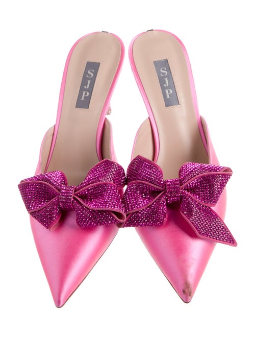 Sarah Jessica Parker Satin Bow Accents Mules