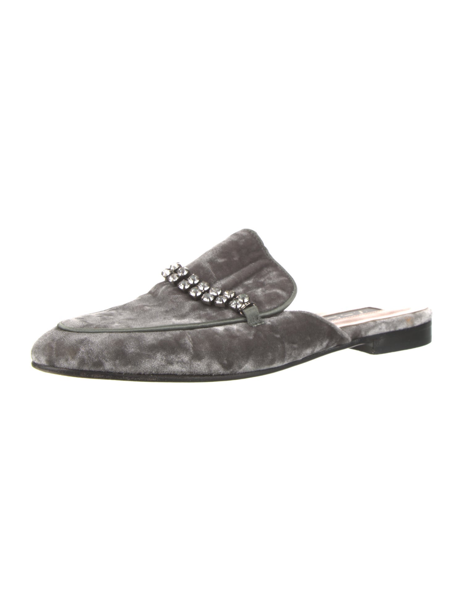 Sarah Jessica Parker Velvet Crystal Embellishments Mules