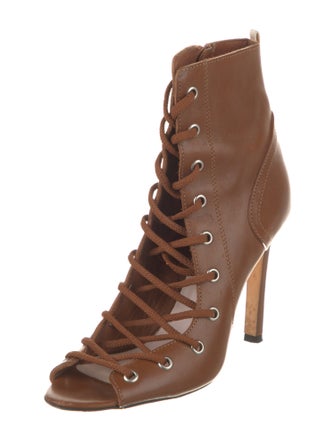 Sarah Jessica Parker Leather Lace-Up Boots