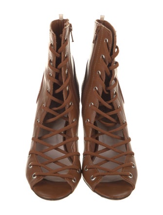 Sarah Jessica Parker Leather Lace-Up Boots