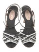 Sarah Jessica Parker Leather Colorblock Pattern Sandals