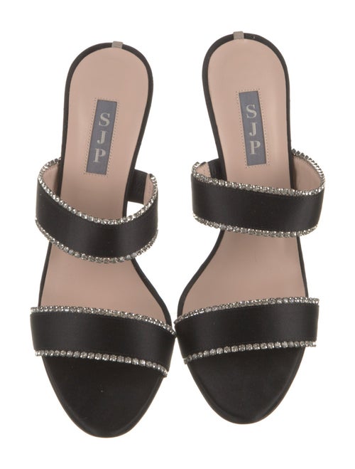 Sarah Jessica Parker Satin Crystal Embellishments Slides