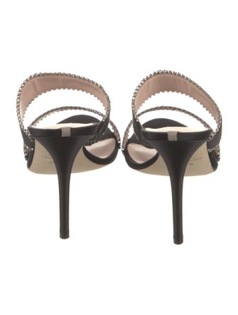 Sarah Jessica Parker Satin Crystal Embellishments Slides