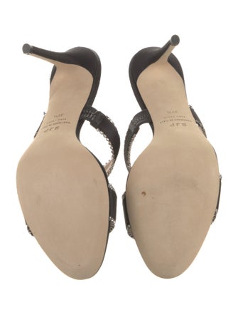 Sarah Jessica Parker Satin Crystal Embellishments Slides