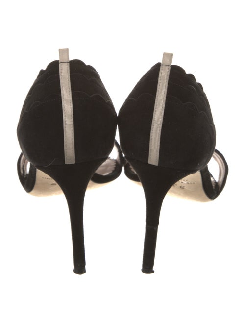 Sarah Jessica Parker Suede Scalloped Accent D'Orsay Pumps
