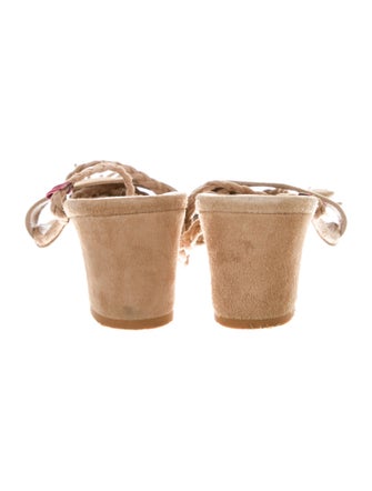 Sarah Jessica Parker Suede Braided Accents Sandals