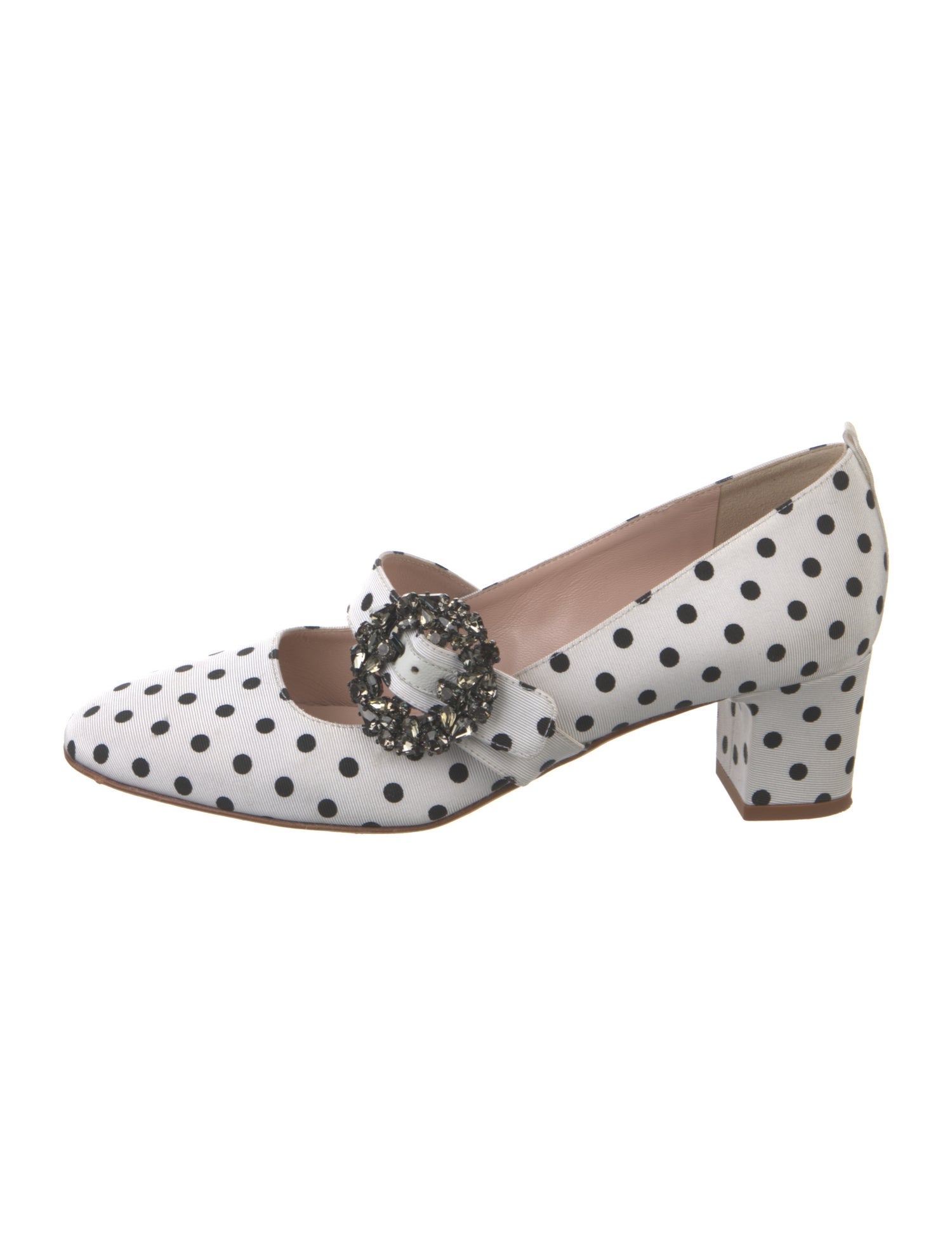 Sarah Jessica Parker Polka Dot Print Crystal Embellishments Pumps