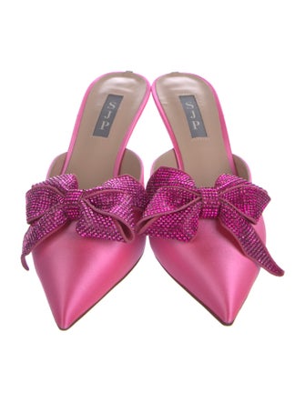 Sarah Jessica Parker Satin Bow Accents Mules
