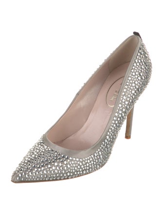 Sarah Jessica Parker Satin Crystal Embellishments Pumps