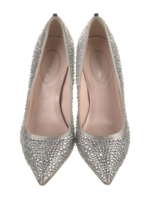 Sarah Jessica Parker Satin Crystal Embellishments Pumps