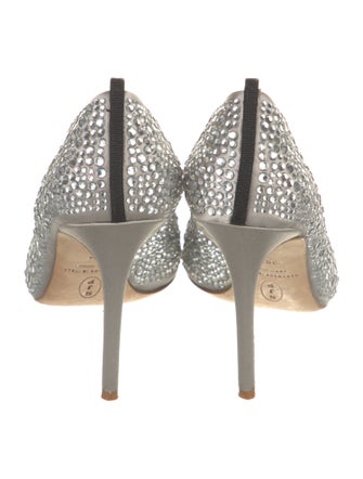 Sarah Jessica Parker Satin Crystal Embellishments Pumps