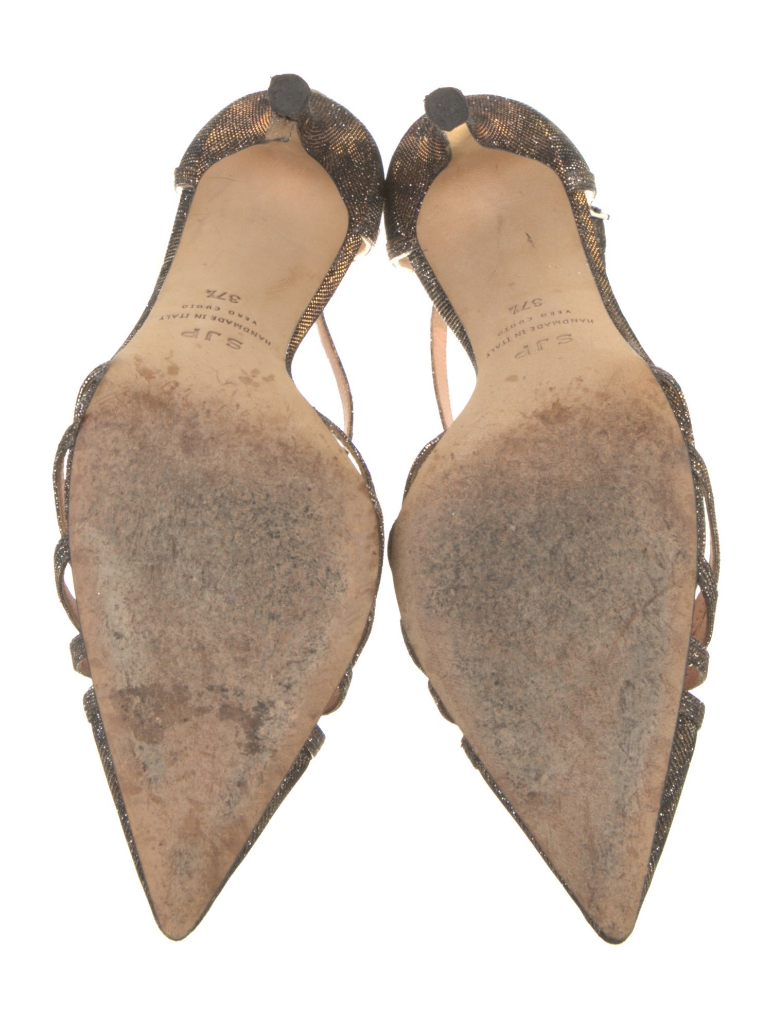 Sarah Jessica Parker Glitter Glitter Accents T-Strap Pumps