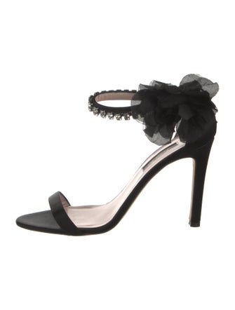Sarah Jessica Parker Satin Crystal Embellishments Sandals