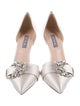 Sarah Jessica Parker Satin Crystal Embellishments D'Orsay Pumps