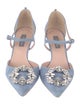 Sarah Jessica Parker Suede Crystal Embellishments D'Orsay Pumps
