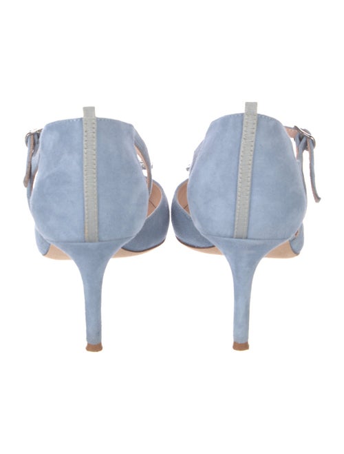 Sarah Jessica Parker Suede Crystal Embellishments D'Orsay Pumps