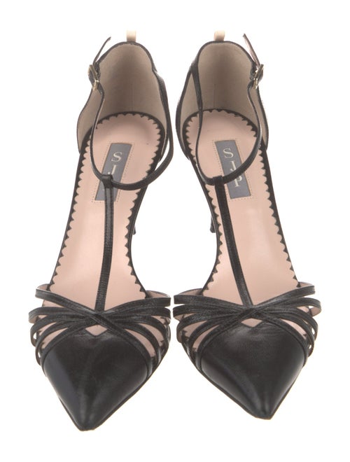 Sarah Jessica Parker Leather T-Strap Pumps