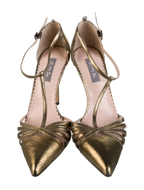 Sarah Jessica Parker Leather T-Strap Pumps