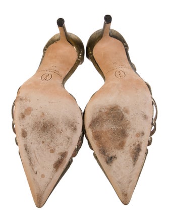 Sarah Jessica Parker Leather T-Strap Pumps