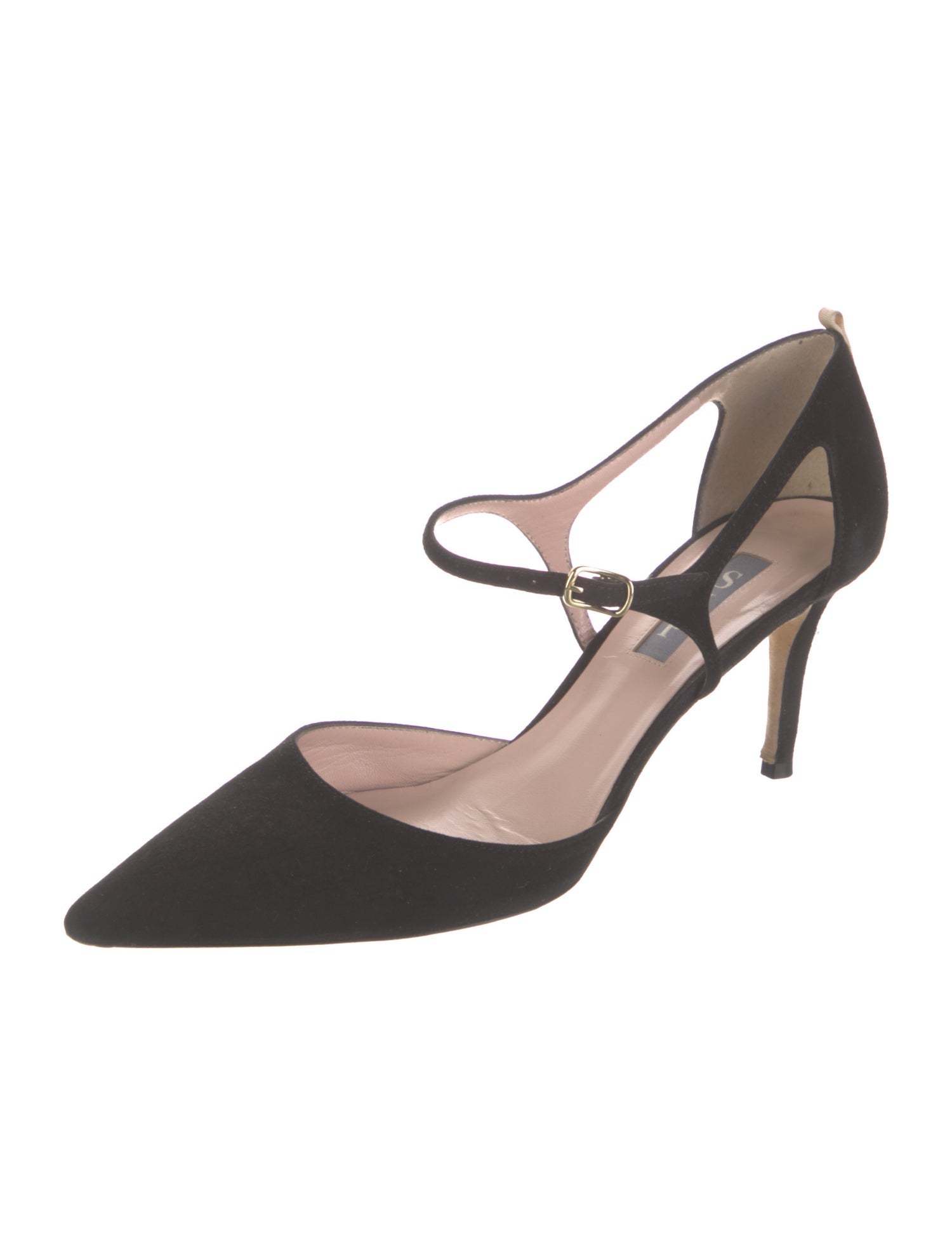 Sarah Jessica Parker Suede D'Orsay Pumps