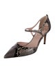 Sarah Jessica Parker Leather Animal Print D'Orsay Pumps