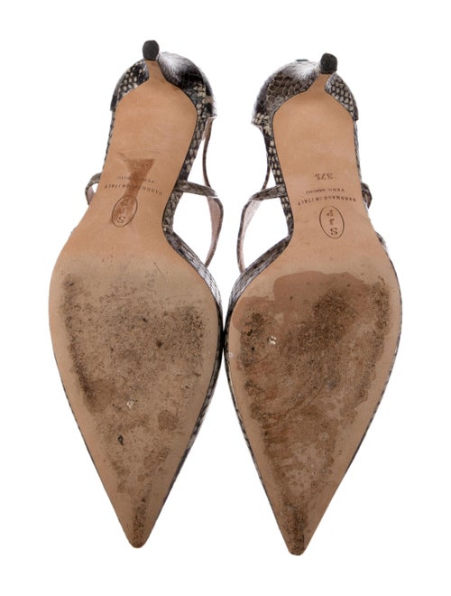 Sarah Jessica Parker Leather Animal Print D'Orsay Pumps