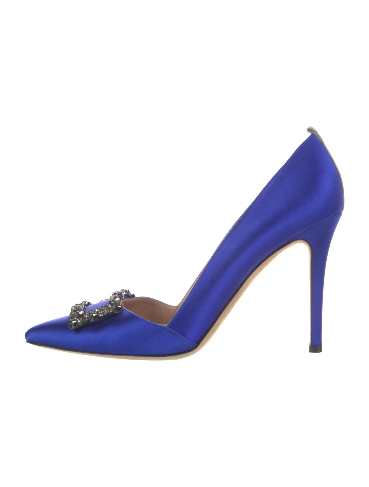 Sarah Jessica Parker Satin Crystal Embellishments D'Orsay Pumps