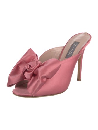 Sarah Jessica Parker Satin Bow Accents Slides