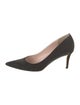 Sarah Jessica Parker Suede Grosgrain Trim Pumps