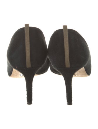 Sarah Jessica Parker Suede Grosgrain Trim Pumps