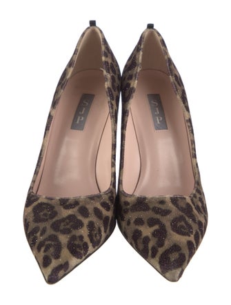Sarah Jessica Parker Suede Animal Print Pumps