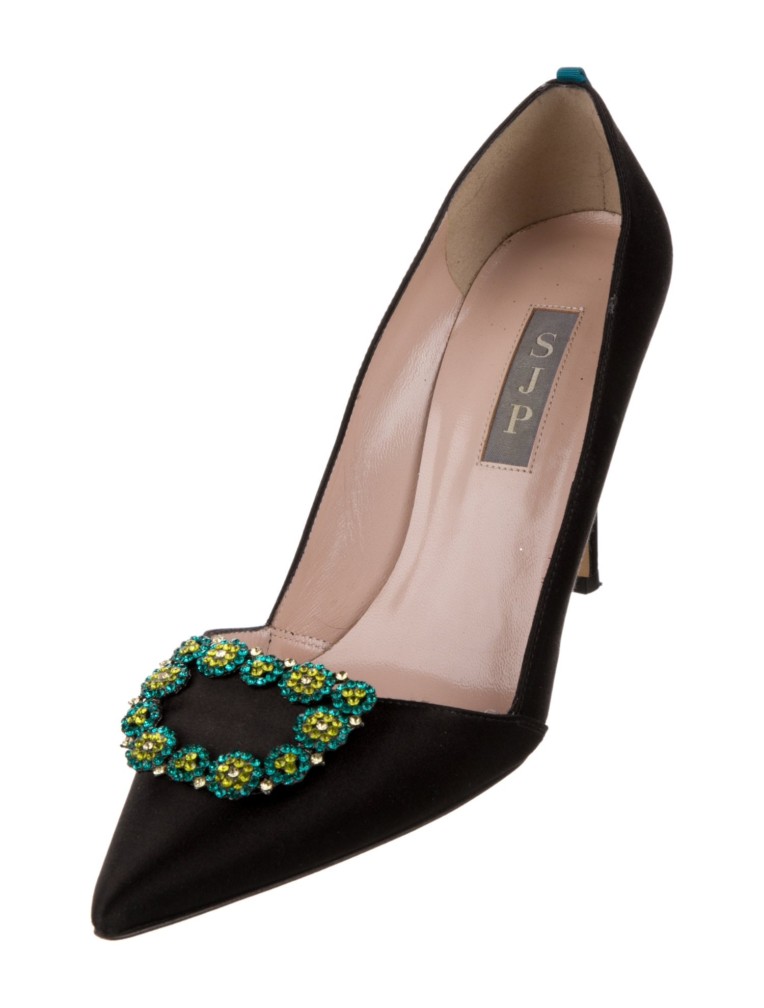 Sarah Jessica Parker Satin Crystal Embellishments Pumps