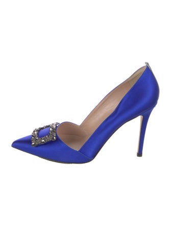 Sarah Jessica Parker Satin Crystal Embellishments Pumps