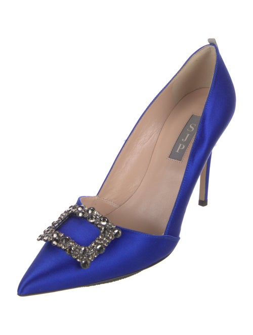 Sarah Jessica Parker Satin Crystal Embellishments Pumps