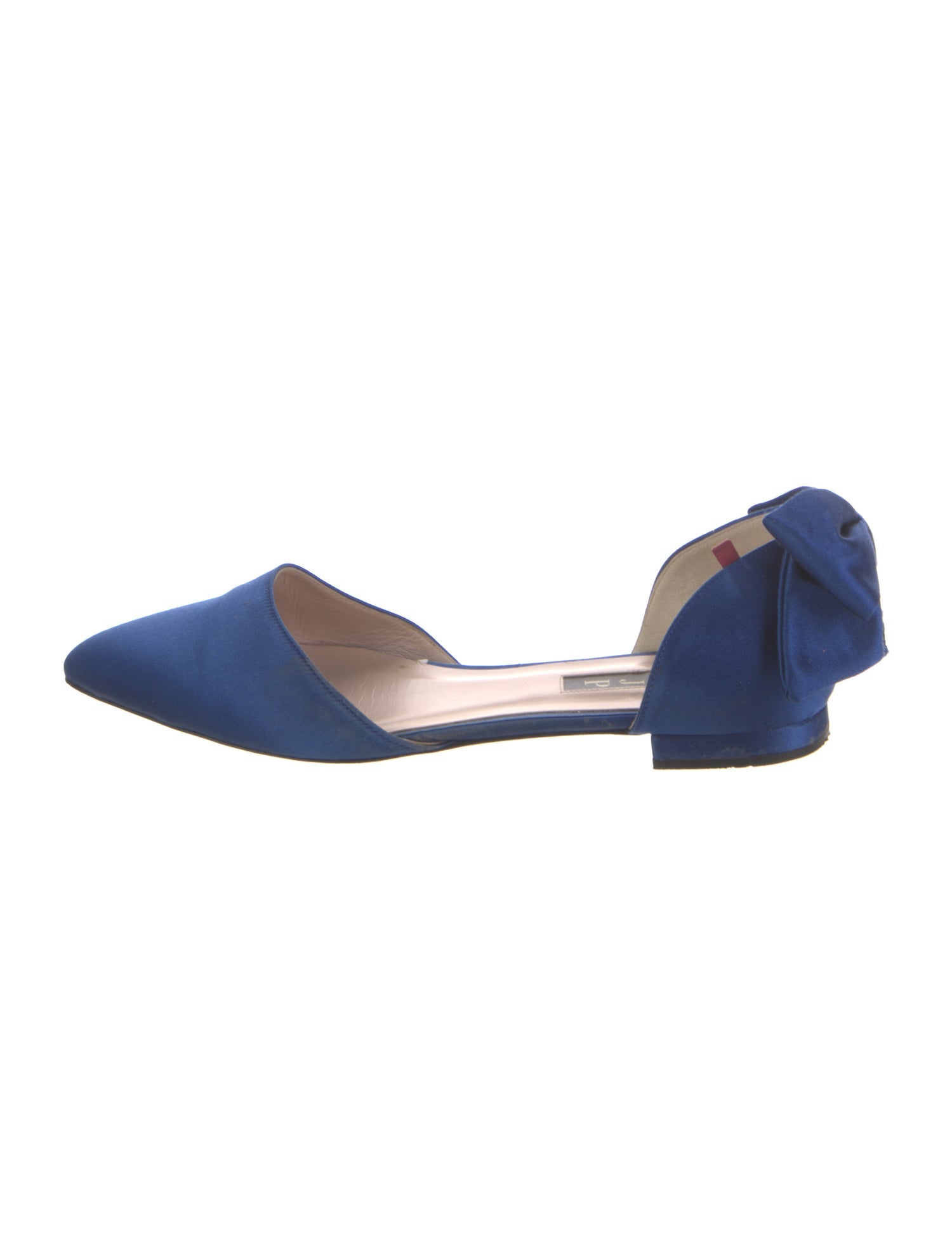 Sarah Jessica Parker Satin Bow Accents D'Orsay Flats