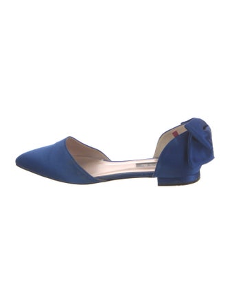Sarah Jessica Parker Satin Bow Accents D'Orsay Flats