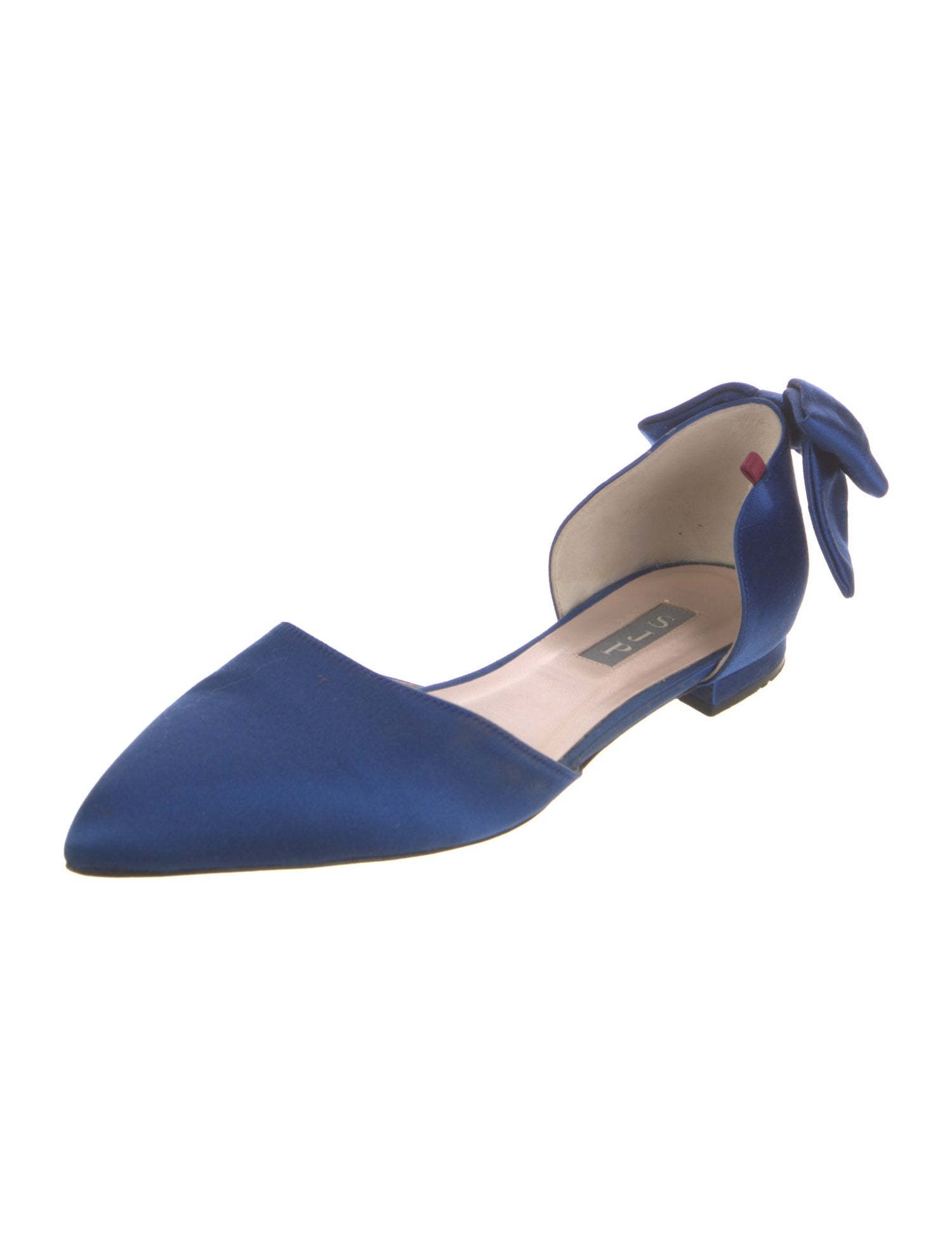 Sarah Jessica Parker Satin Bow Accents D'Orsay Flats