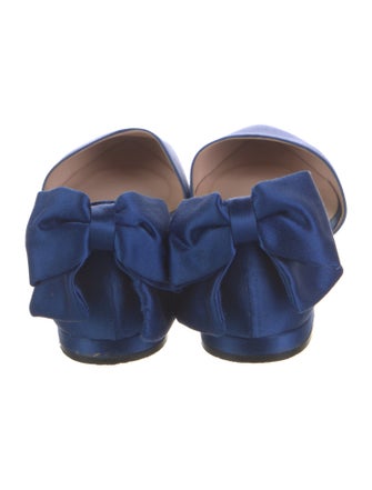 Sarah Jessica Parker Satin Bow Accents D'Orsay Flats