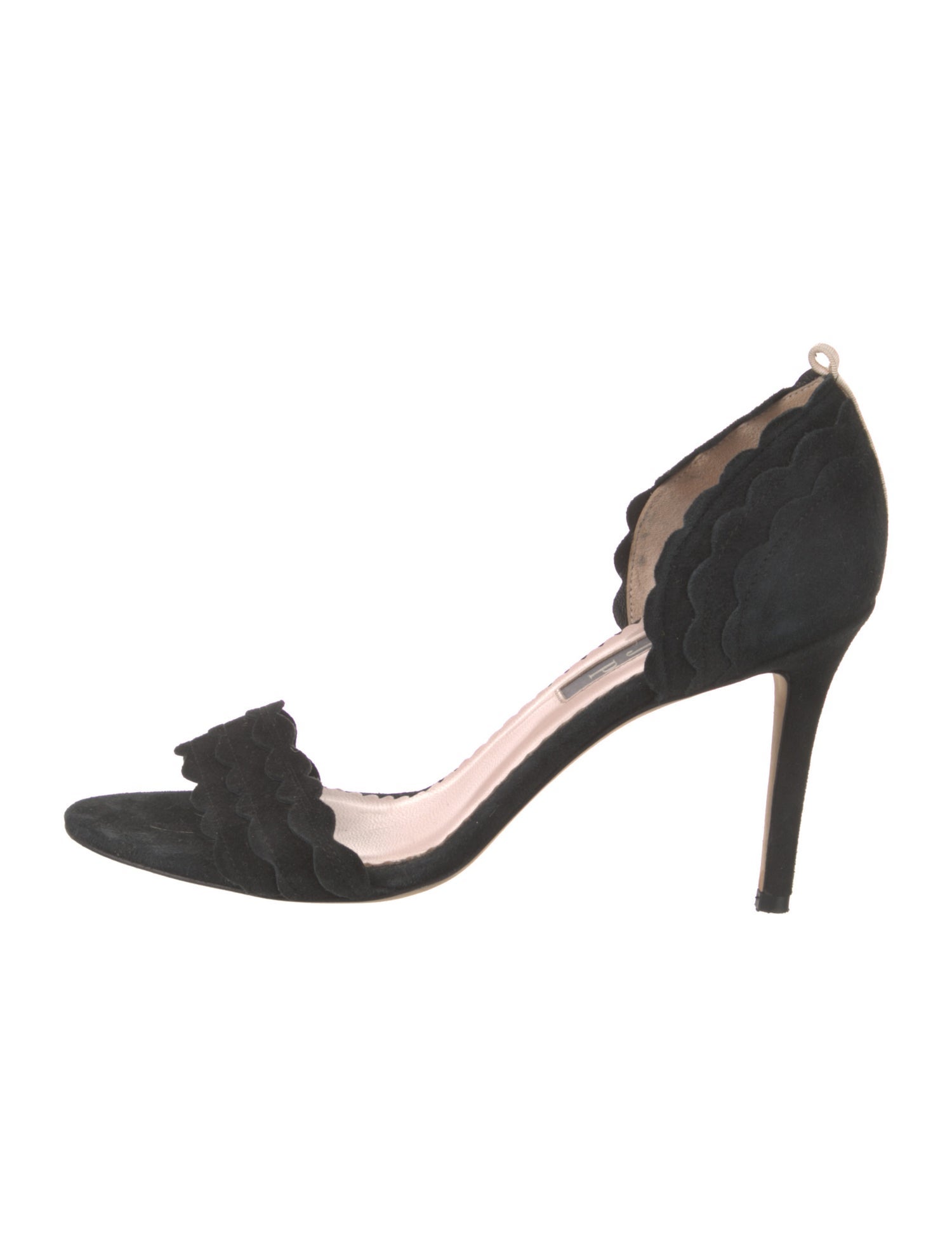 Sarah Jessica Parker Suede Scalloped Accent Sandals